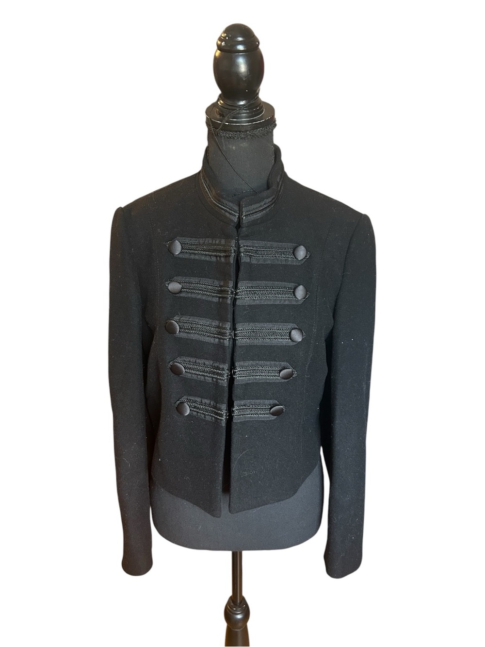Zara Black Military-Style Jacket